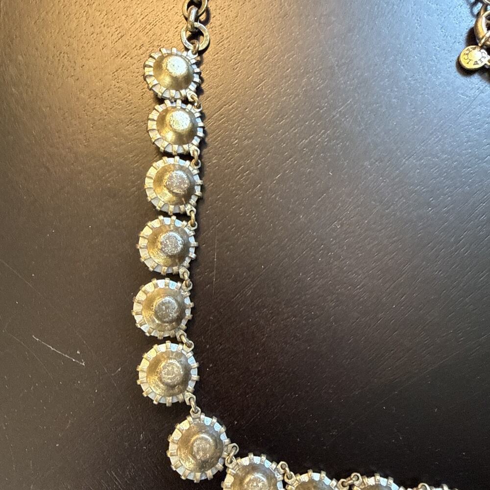 VINTAGE J.CREW Y2K FAUX DIAMOND NECKLACE CRYSTAL - Picture 5 of 5
